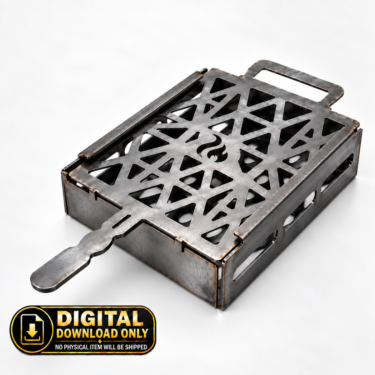 Large Steel Griddle for Fire & Induction Cooking | DXF Files for CNC Cutting