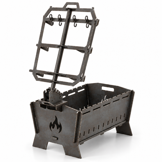 Large Built-In Grill + Grill Stake Combo | DXF Files + Fabrication Plans