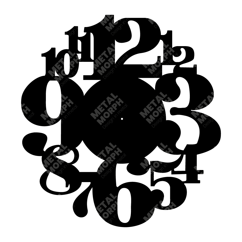 Large Decorative Wall Clock | DXF File for CNC Cutting