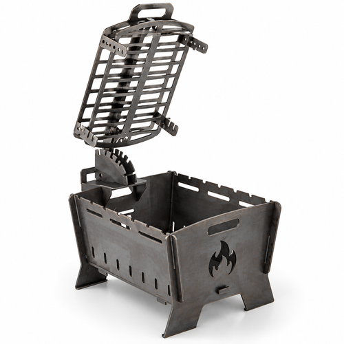Small Built-In Grill + Fire Book Combo | DXF Files + Fabrication Plans
