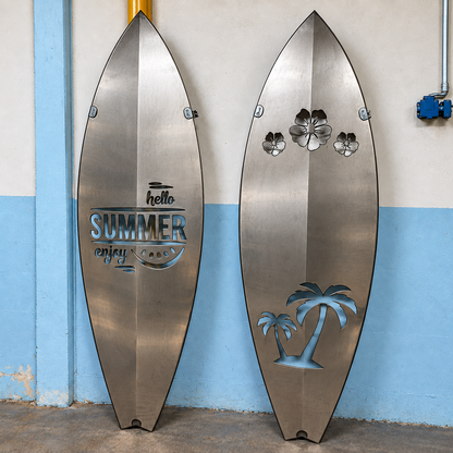 2 Decorative Surfboard Wall Signs | DXF Files for CNC Cutting