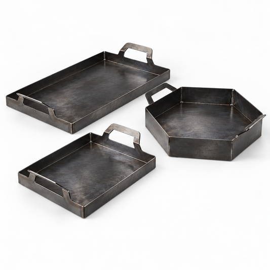 Small & Large Cooking Griddles + Hexagonal Disc | DXF Files + Fabrication Plans